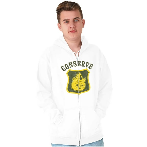 Woodsy Owl Cute United States Forest Unisex Plus Size Zip Hoodie Brisco Brands 2X