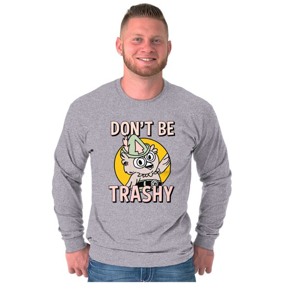 Woodsy Owl Don't Litter Retro Cartoon Unisex Plus Size Long Sleeve Shirt Brisco Brands 3X