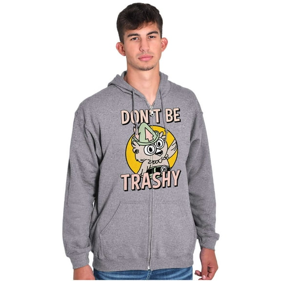 Woodsy Owl Don't Litter Retro Cartoon Unisex Plus Size Zip Hoodie Brisco Brands 5X
