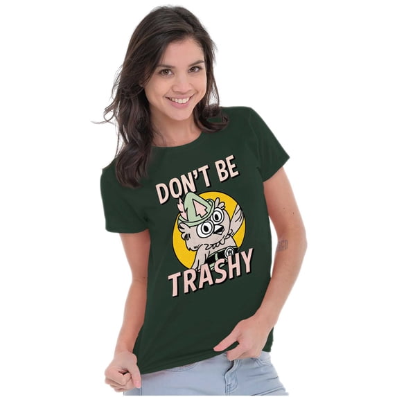 Woodsy Owl Don't Litter Retro Cartoon Women's T Shirt Ladies Tee Brisco Brands S