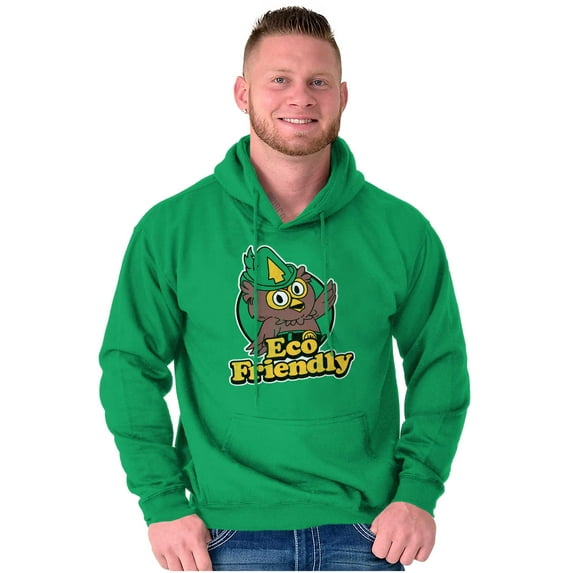 Woodsy Owl Eco Friendly Cute Forest Hoodie Sweatshirt Women Men Brisco Brands L
