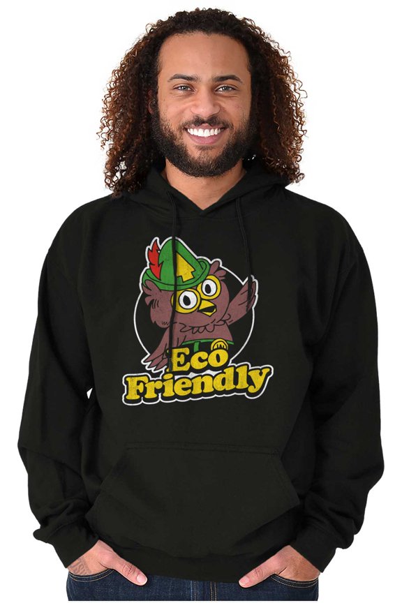 Woodsy Owl Eco Friendly Cute Forest Hoodie Sweatshirt Women Men Brisco Brands S