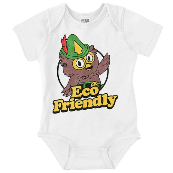 Woodsy Owl Eco Friendly Cute Forest Romper Boys or Girls Infant Baby Brisco Brands 12M