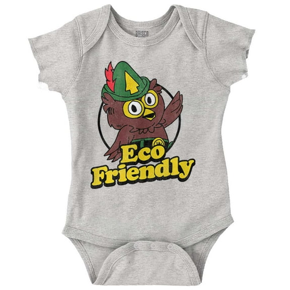Woodsy Owl Eco Friendly Cute Forest Romper Boys or Girls Infant Baby Brisco Brands 24M