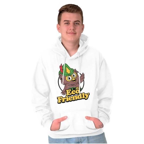 Woodsy Owl Eco Friendly Cute Forest Unisex Plus Size Hoodie Brisco Brands 3X