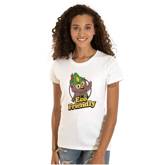 Woodsy Owl Eco Friendly Cute Forest Women's T Shirt Ladies Tee Brisco Brands L