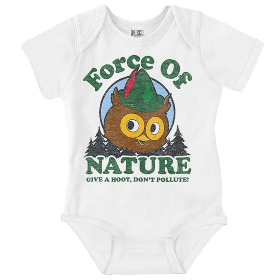 Woodsy Owl Give a Hoot About Nature Romper Boys or Girls Infant Baby Brisco Brands 6M