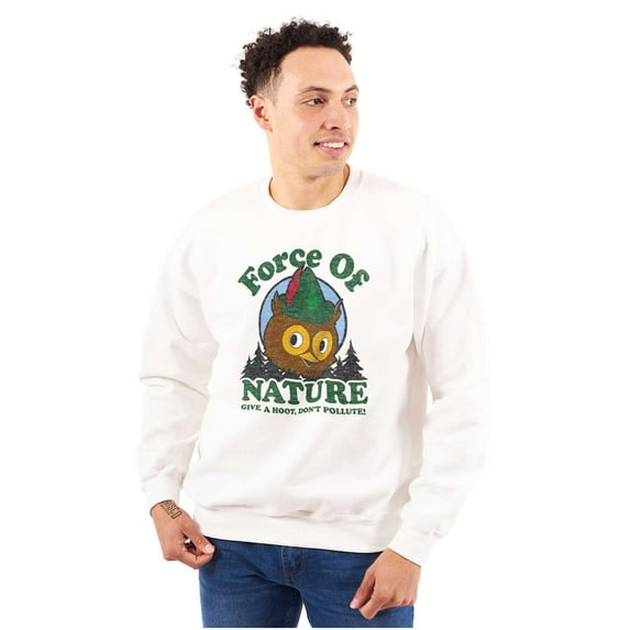 Woodsy Owl Give a Hoot About Nature Sweatshirt for Men or Women Brisco Brands M