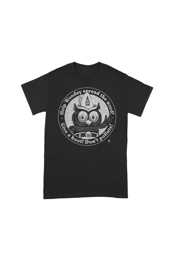 Woodsy Owl Give a Hoot Distressed and Faded Retro T-Shirt