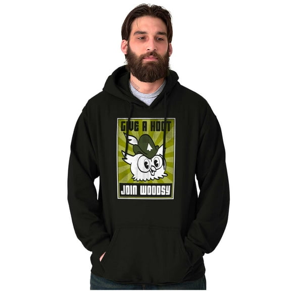 Woodsy Owl Give a Hoot Forest Service Hoodie Sweatshirt Women Men Brisco Brands S
