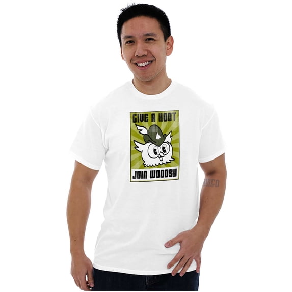 Woodsy Owl Give a Hoot Forest Service Men's Graphic T Shirt Tees Brisco Brands X