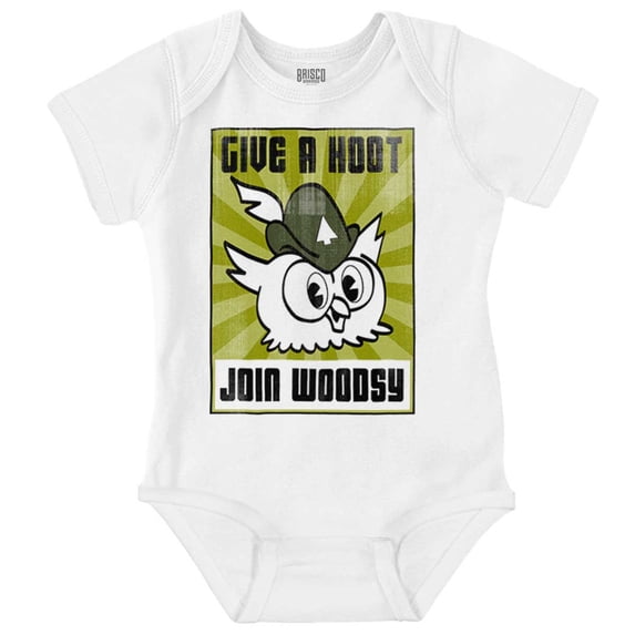 Woodsy Owl Give a Hoot Forest Service Romper Boys or Girls Infant Baby Brisco Brands 24M