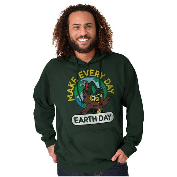 Woodsy Owl Make Everyday Earth Day Hoodie Sweatshirt Women Men Brisco Brands 2X