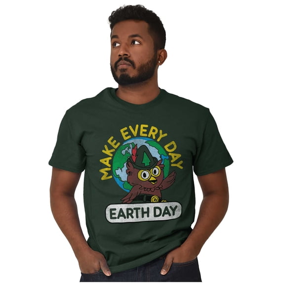 Woodsy Owl Make Everyday Earth Day Men's Graphic T Shirt Tees Brisco Brands M