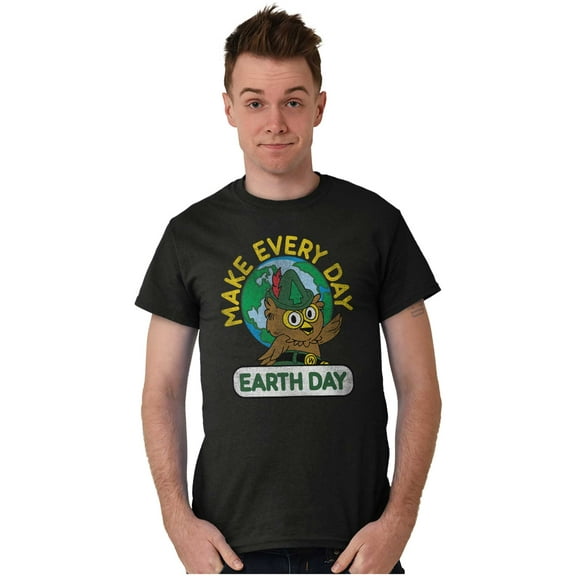 Woodsy Owl Make Everyday Earth Day Men's Graphic T Shirt Tees Brisco Brands S