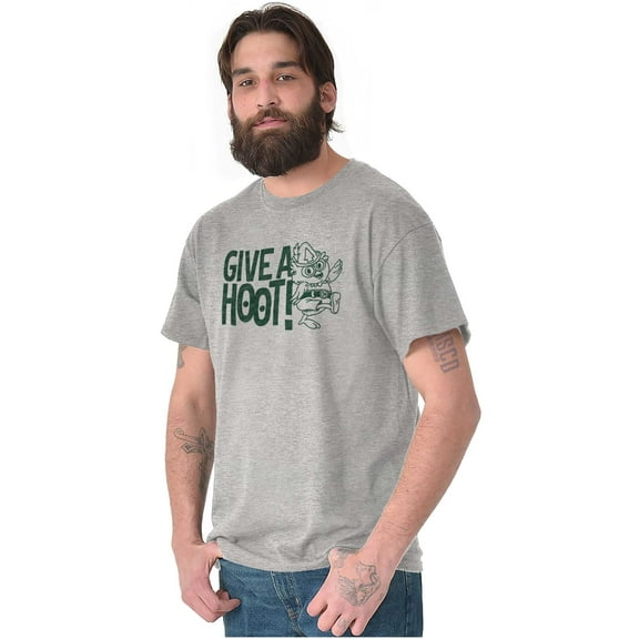 Woodsy Owl Slogan Give a Hoot Men's Graphic T Shirt Tees Brisco Brands S