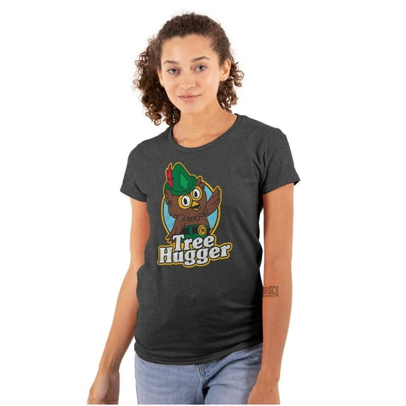 Woodsy Owl Tree Hugger Retro Vintage Women's T Shirt Ladies Tee Brisco Brands S