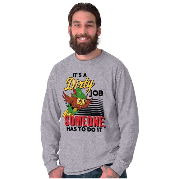 Woodsy Owl US Forest Service Cartoon Unisex Plus Size Long Sleeve Shirt Brisco Brands 3X