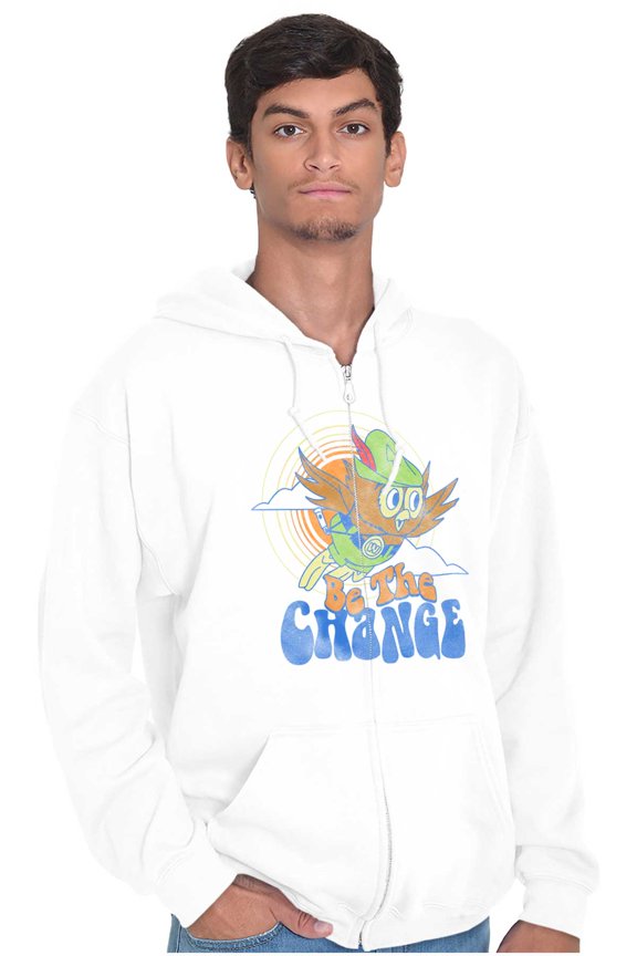 Vintage Be The Change Zip Up Hoodie Men's Women's Brisco Brands M