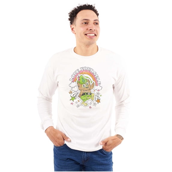 Woodsy Owl Vintage Love Yourself Long Sleeve TShirt Men Women Brisco Brands M