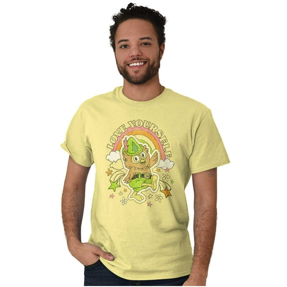 Woodsy Owl Vintage Love Yourself Men's Graphic T Shirt Tees Brisco Brands S