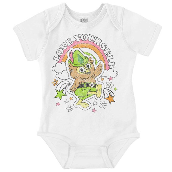 Woodsy Owl Vintage Love Yourself Romper Boys or Girls Infant Baby Brisco Brands 6M