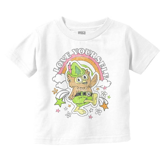 Woodsy Owl Vintage Love Yourself Toddler Boy Girl T Shirt Infant Toddler Brisco Brands 18M