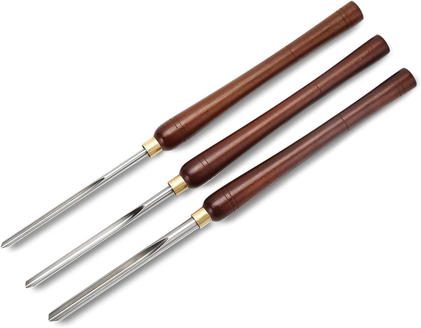 Woodturning Bowl Gouge Set, 3 Pieces 22.5” Wood Lathe Bowl Turning