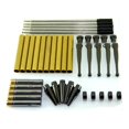 thumbnail image 1 of Woodturning Fancy Slimline Pen Kit Set X 5, Metal Finish, Twist Mechanism, 1 of 6