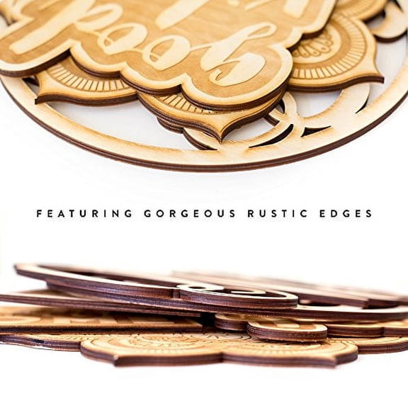 Woodums Breathe Script Word Wood Sign Home Dcor Wall Art for Gallery Wall - Unfinished 24" Wide x 7" Tall