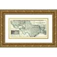 thumbnail image 1 of Woodward 32x18 Gold Ornate Wood Framed with Double Matting Museum Art Print Titled - Texas and Pacific Railway with Connections 1903, 1 of 4