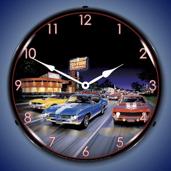 Woodward Avenue Wall Clock, Lighted: Bruce Kaiser