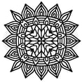 thumbnail image 1 of Woodware Aztec Mandala 6.8 in x 6.8 in Stencil, 1 of 1
