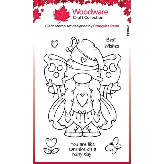 Woodware Clear Stamps 4"X6"-Singles Butterfly Norma
