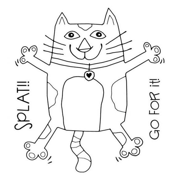Woodware Craft Collection Woodware Clear Stamps - Splat Cat