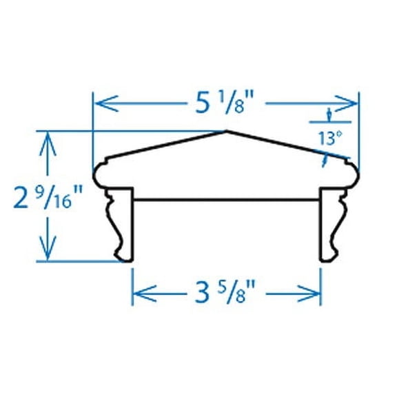 Woodway Pyramid Post Cap, fits 3.5" Post, in Premium Mahogany, 1 PC