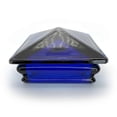 thumbnail image 1 of Woodway Pyramid Glass Post Cap, Cobalt Blue, Fits 4x4 Posts, Single Piece, 1 of 1