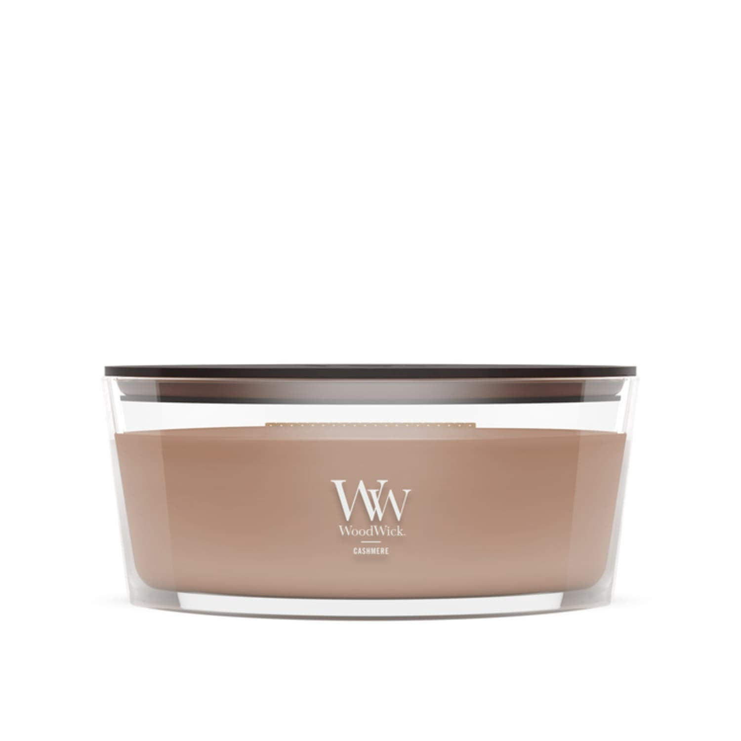 WoodWick Cashmere Scented Ellipse Candle, Crackles as it Burns, Up to 50 hrs burn time, Great for Gifting, 16oz
