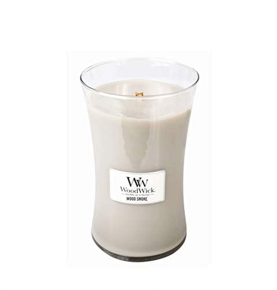 Woodwick Large Hourglass Candle, Wood Smoke, 21.5 oz