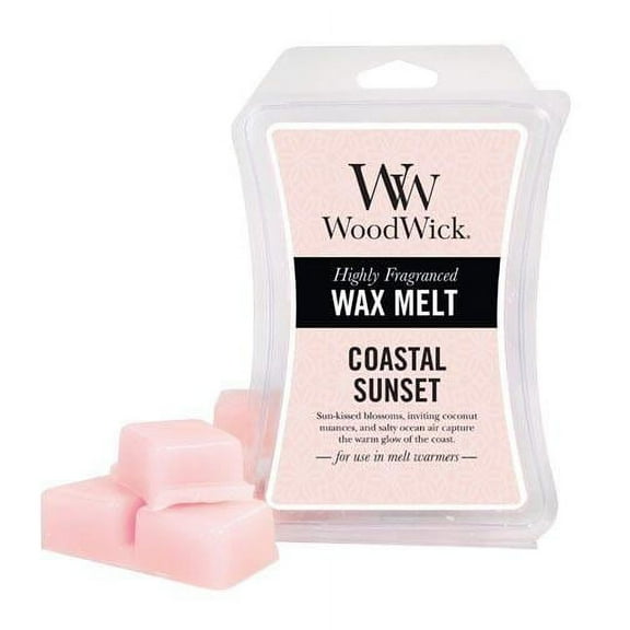 Woodwick Wax Melts, Coastal Sunset, 1 Pack of 6, 3 oz