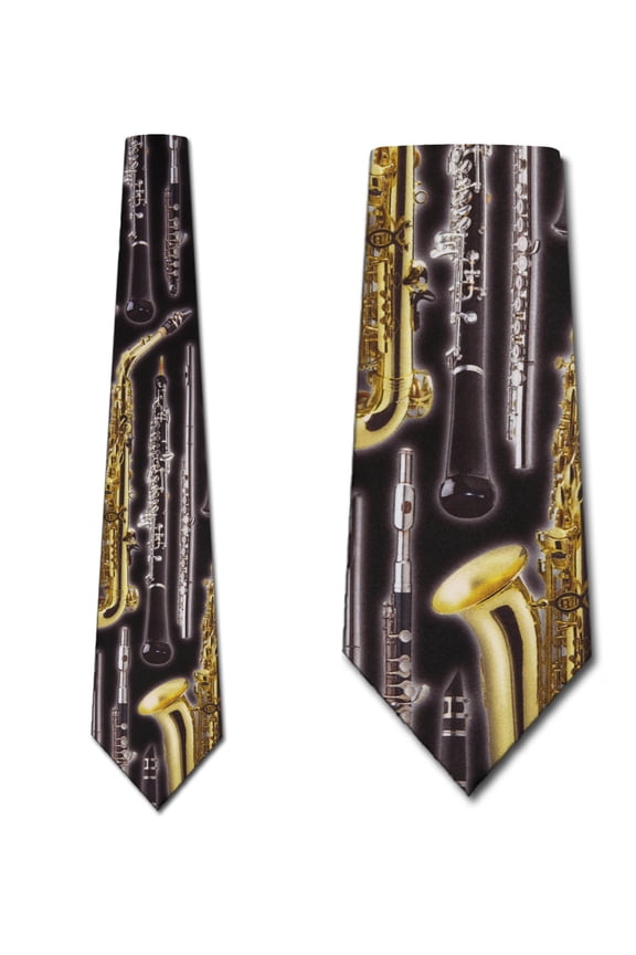 Woodwind Instruments Necktie Mens Tie