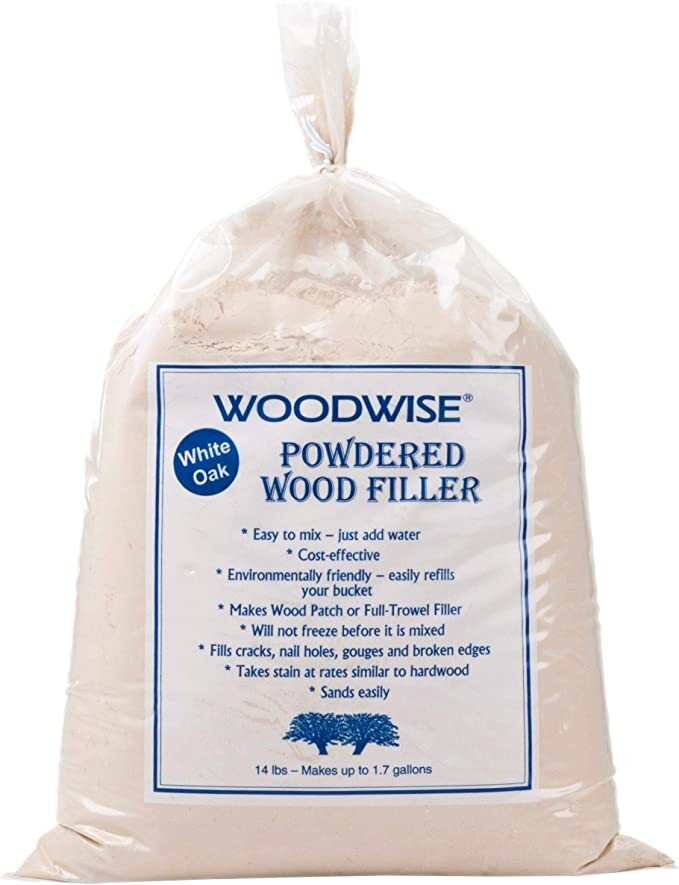 Woodwise 14-lb Powdered Wood Filler – Maple/Ash/Pine – Mix With Water, Makes 1.7 Gallons, Stainable