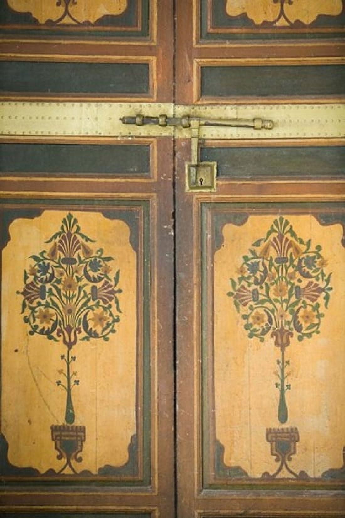 Woodwork Detail House of the Grand Vizier Palais de la Bahia Marrakech Morocco Canvas Art - Walter Bibikow DanitaDelimont (23 x 34)
