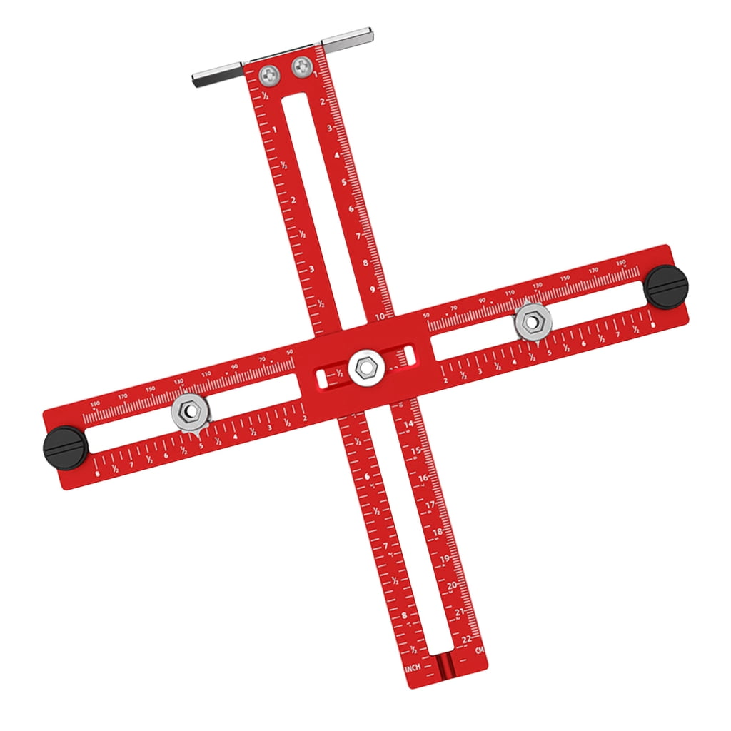 Woodwork Drill Locators Tool, Adjustable Positioning Ruler for Cabinet ...