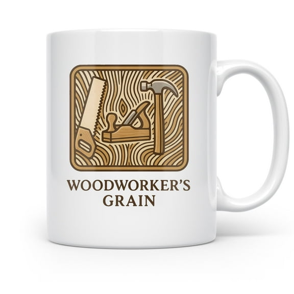 Woodworker Tool Design - Carpenter - 11 oz Ceramic Coffee Mug