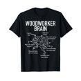 thumbnail image 1 of Woodworker Brain Funny Woodworking Humor Design T-Shirt, 1 of 7