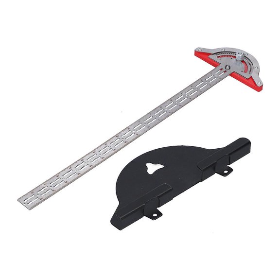 Woodworker Edge Ruler Protractor Stainless Steel Angle Measuring Tool Carpenter Accessory 20In