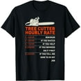 thumbnail image 1 of Woodworker And Lumberjack Gift Ideas Men's Tree Cutter Hourly Rate - Chainsaw - Funny Arborists T-Shirt Black Short Sleeve Classic Fit Crew Collar Crew Neck Straight Hemline T-Shirt Small, 1 of 6