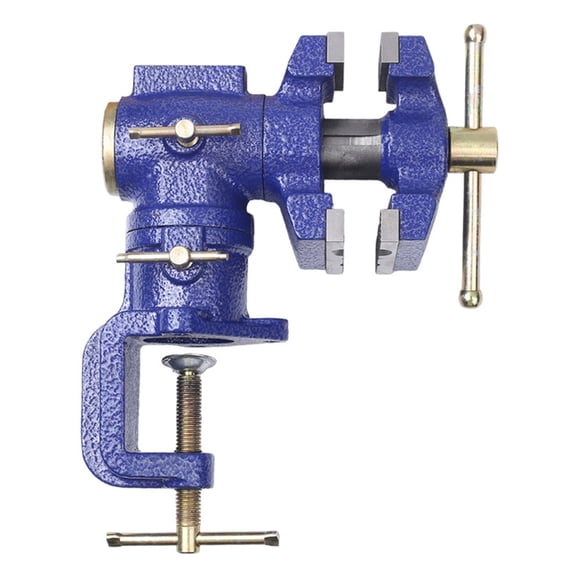 Woodworker Vice Double Jaw Table Vise Benches Clamp 360 Swivels Base For Woodworking And Metalworking