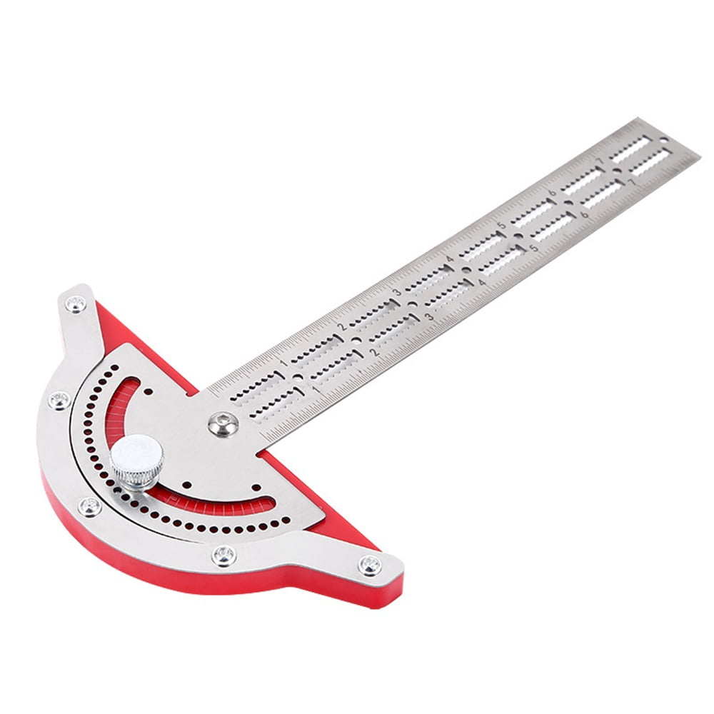Protractor Rectangle Ruler Woodworkers Edge Ruler, Protractor Angle Finder Woodworking Design ...